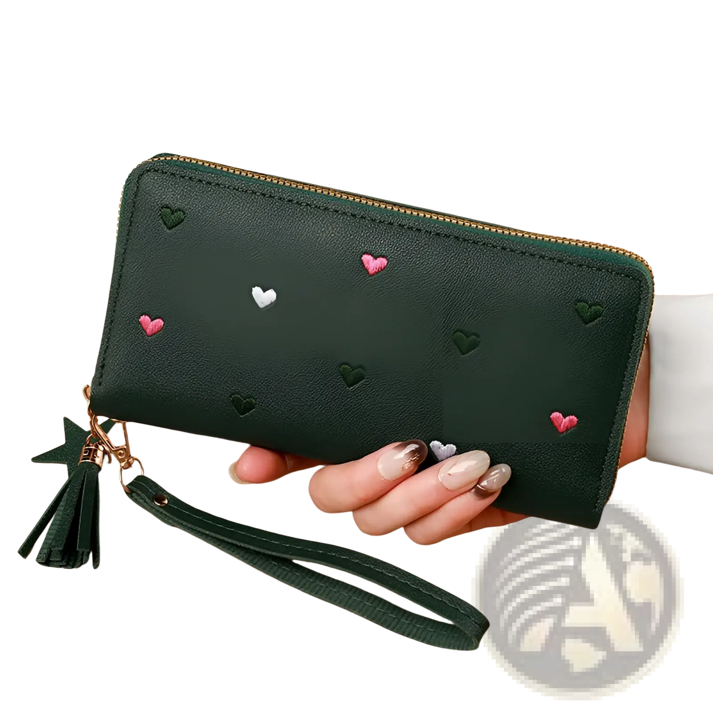 Women's Heart Pattern Leather Large Capacity Wallet
