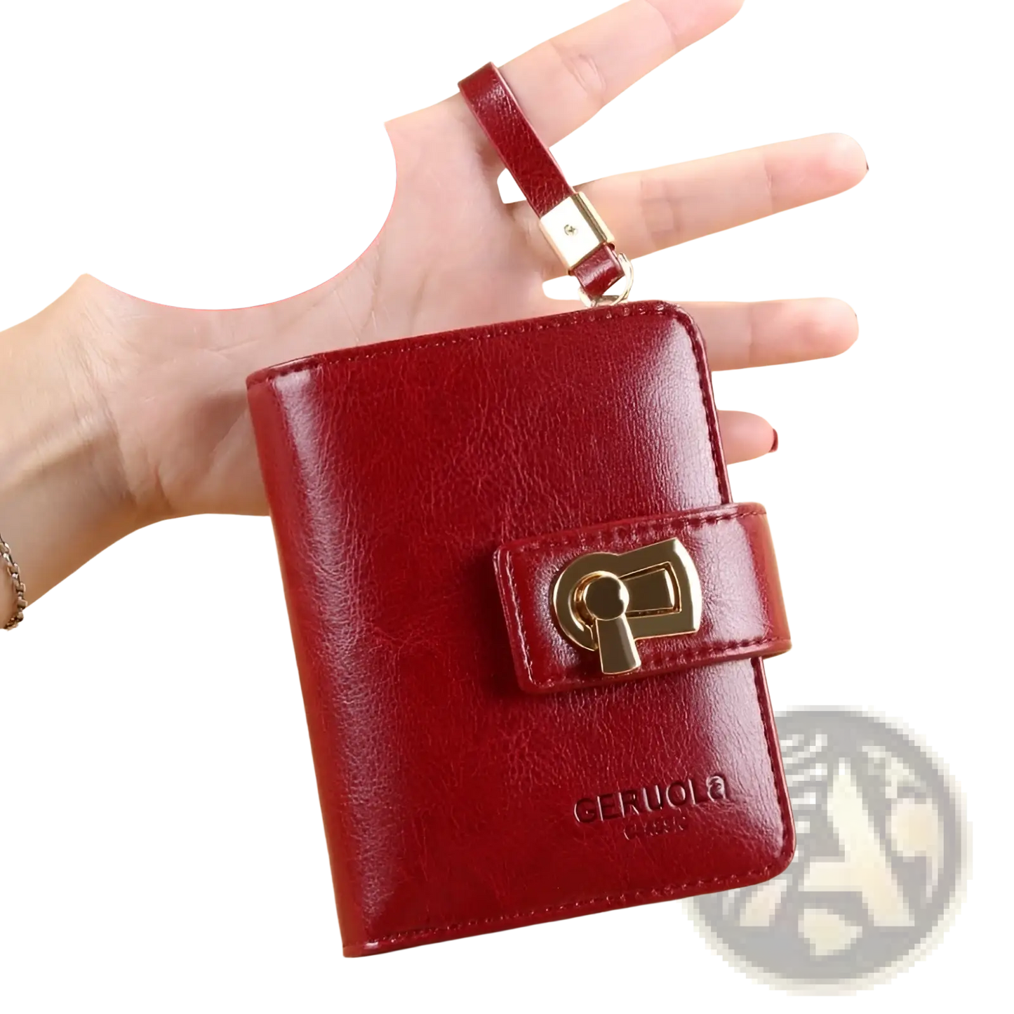 Women's Leather Rfid Large Capacity Buckle Wallet