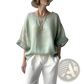 Women's Loose Linen Drop Shoulder Blouse