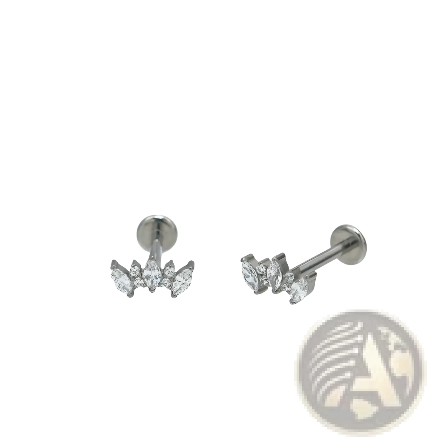 Women's Marquise Crystal Flower Stainless Steel Studs