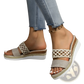 Women's Mesh Espadrille Platform Wedge Sandals