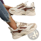 Womens Mesh Platform Sneakers Breathable Chunky Shoes