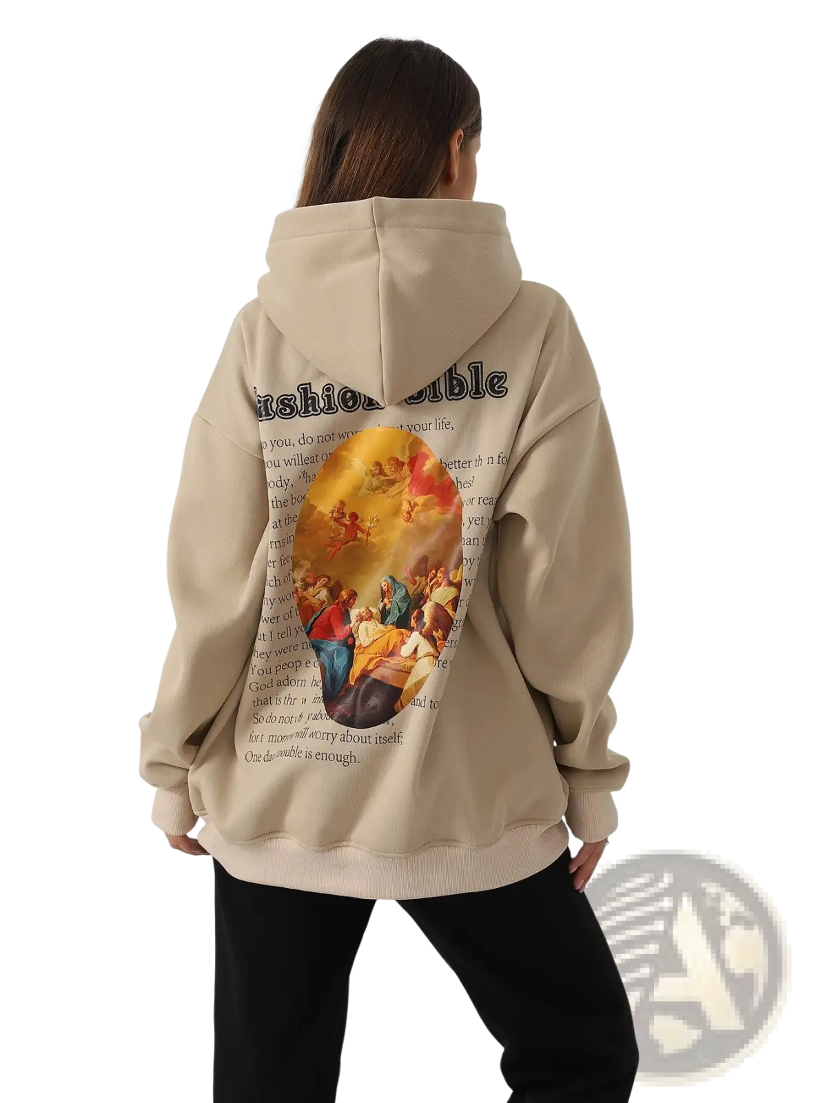 Women's Oversized Graphic Print Art Hoodie