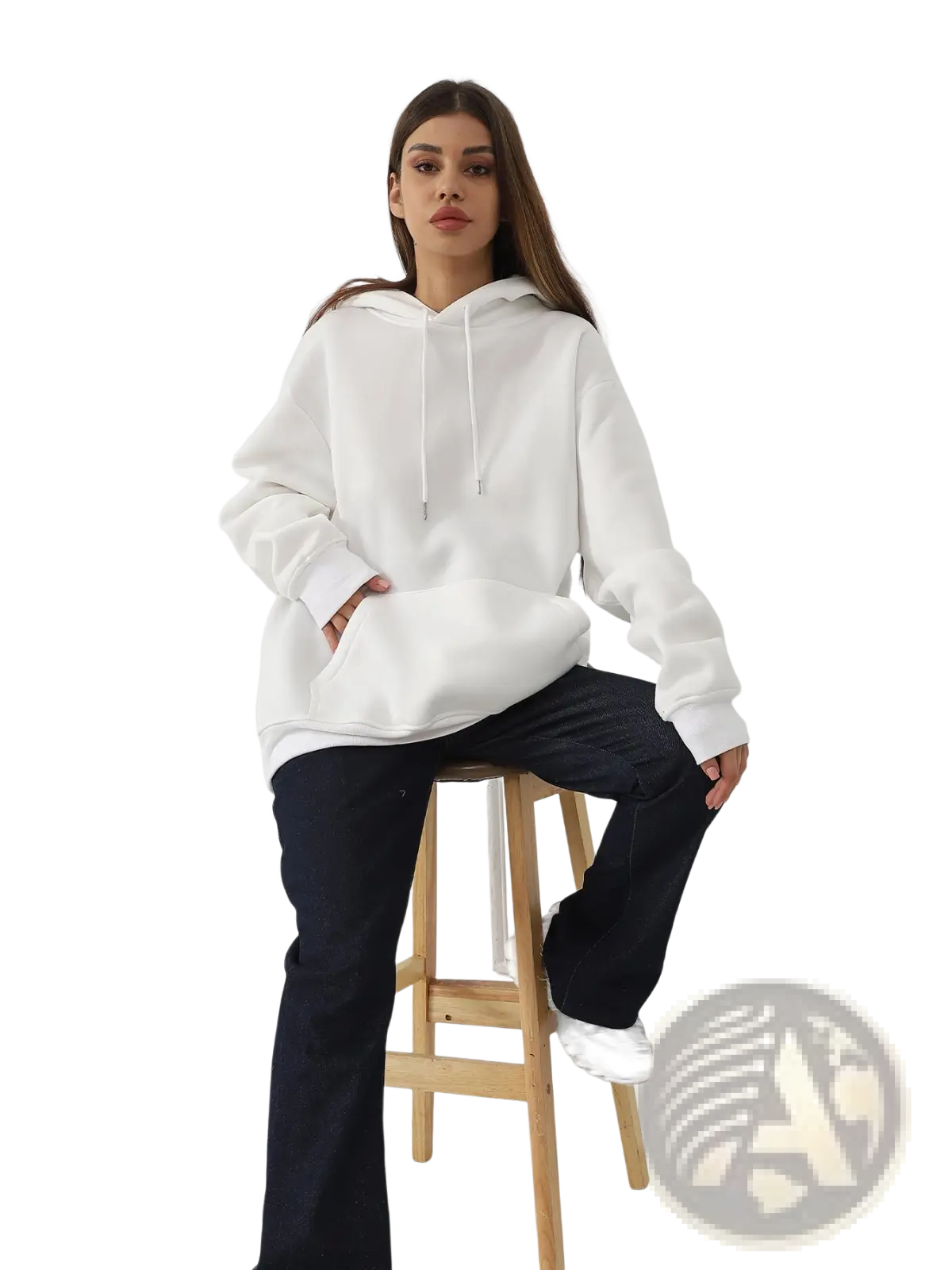 Women's Oversized Graphic Print Art Hoodie