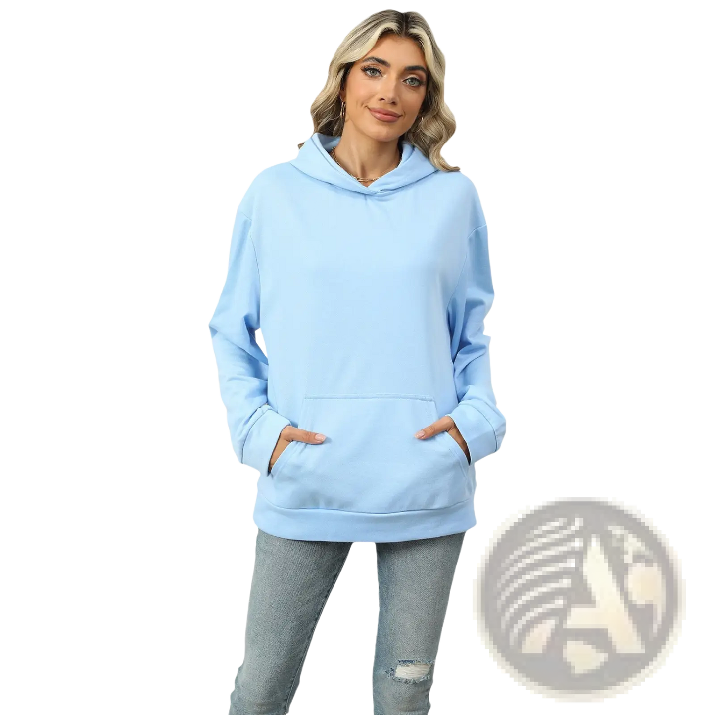Women's Oversized Heather Fleece Pocket Hoodie
