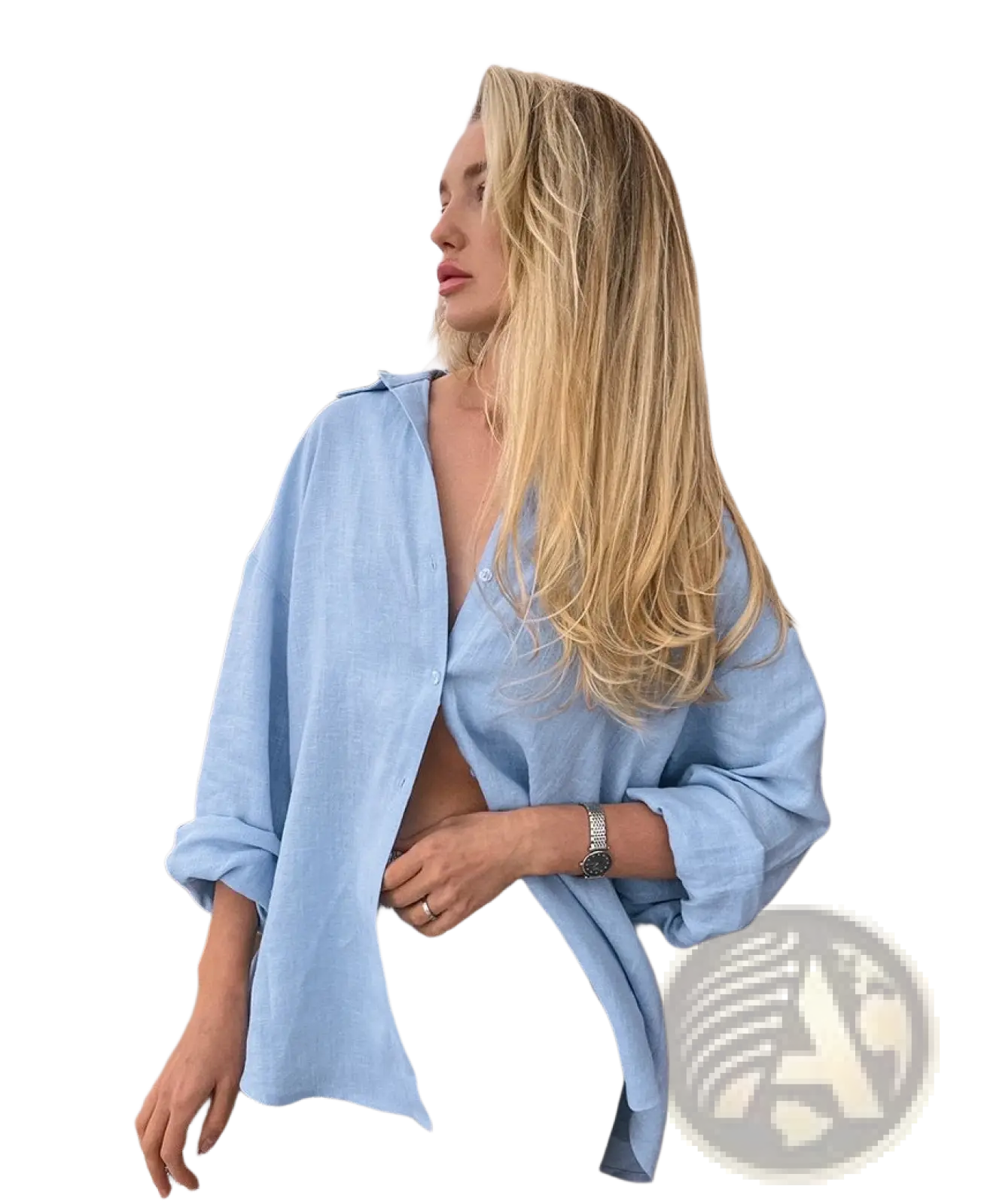 Women's Oversized Textured Button Up Cardigan Blouse
