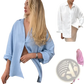 Women's Oversized Textured Button Up Cardigan Blouse