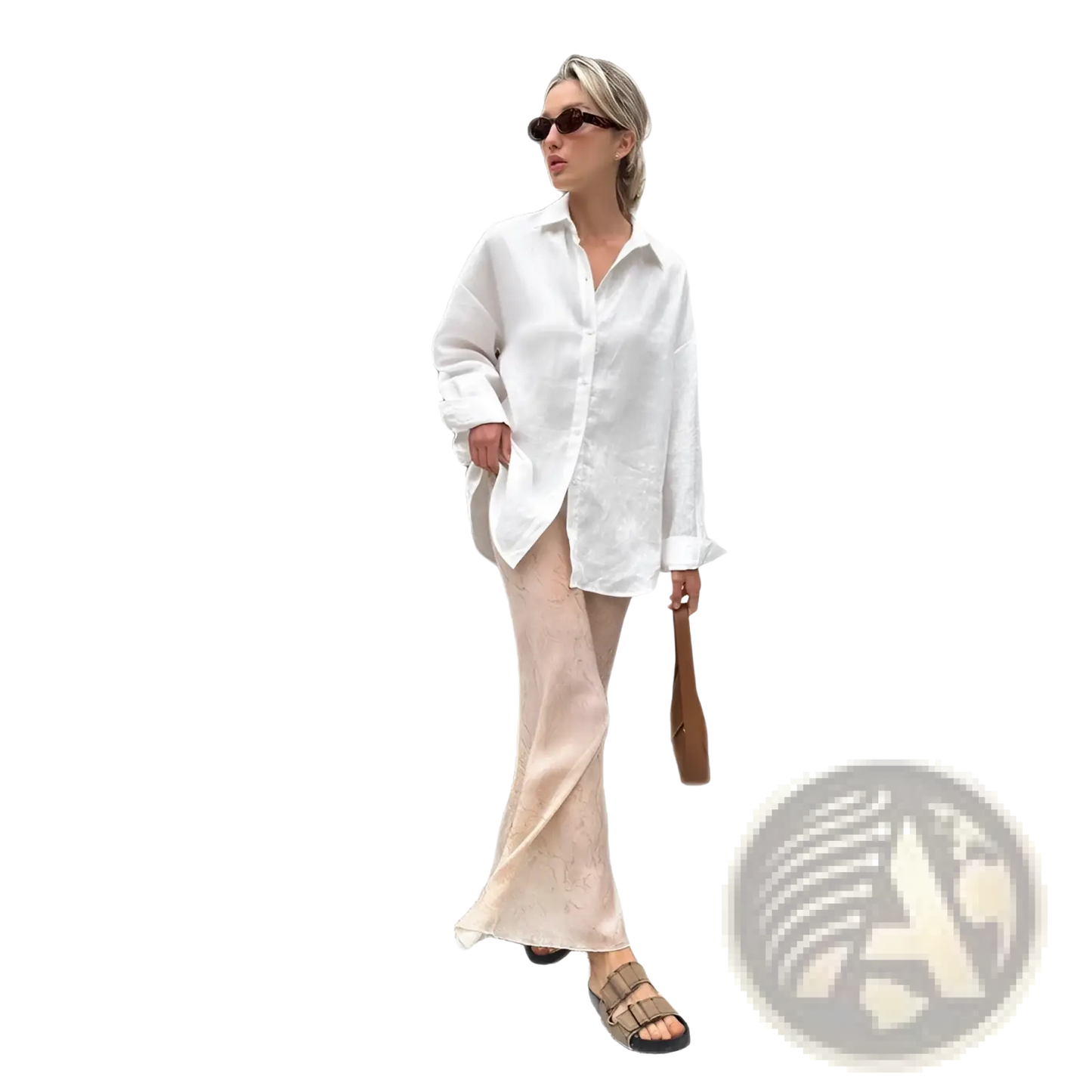 Women's Oversized Textured Button Up Cardigan Blouse