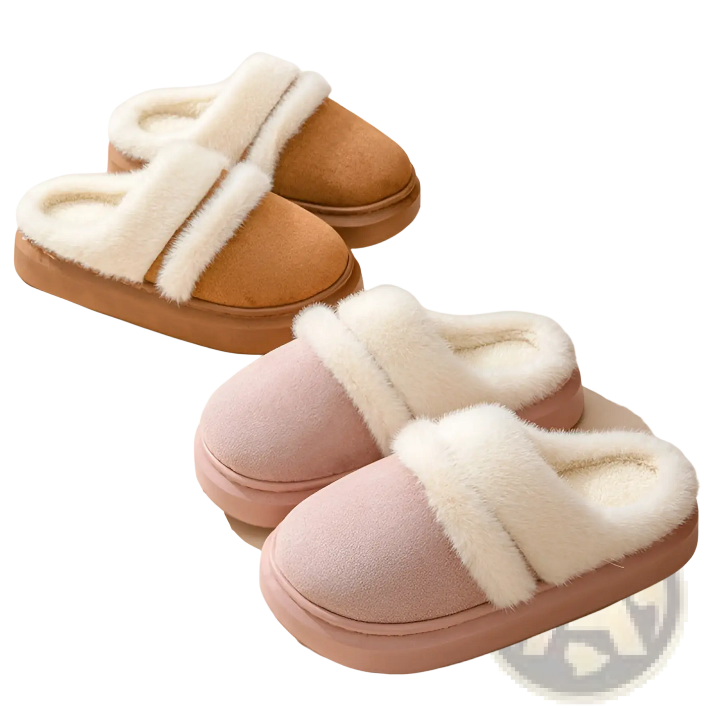 Women's Plush Suede Thick Sole Winter House Slippers