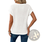 Women's Relaxed Fit Waffle Knit Short Sleeve Top