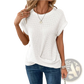 Women's Relaxed Fit Waffle Knit Short Sleeve Top
