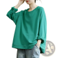 Women's Relaxed Oversized Cotton Blend Pullover Sweatshirt