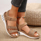 Women's Rhinestone Air Cushion Wedge Sandals