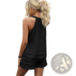 Women's Ruched V-neck Sleeveless Top and Shorts Set