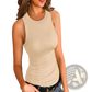 Women's Slim Fit Ribbed Sleeveless Tank Top