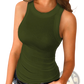 Women's Slim Fit Ribbed Sleeveless Tank Top