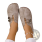 Women's Square Toe Lace-up Leather and Suede Loafers