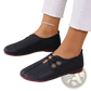 Women's Square Toe Lace-up Leather and Suede Loafers