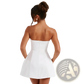 Women's Strapless a Line Mini Dress with Fitted Bodice
