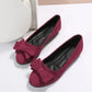 Women's Suede Bow Round Toe Flat Gommino Loafers