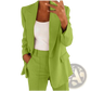 Women's Tailored Blazer and Wide Leg Trouser Suit Set