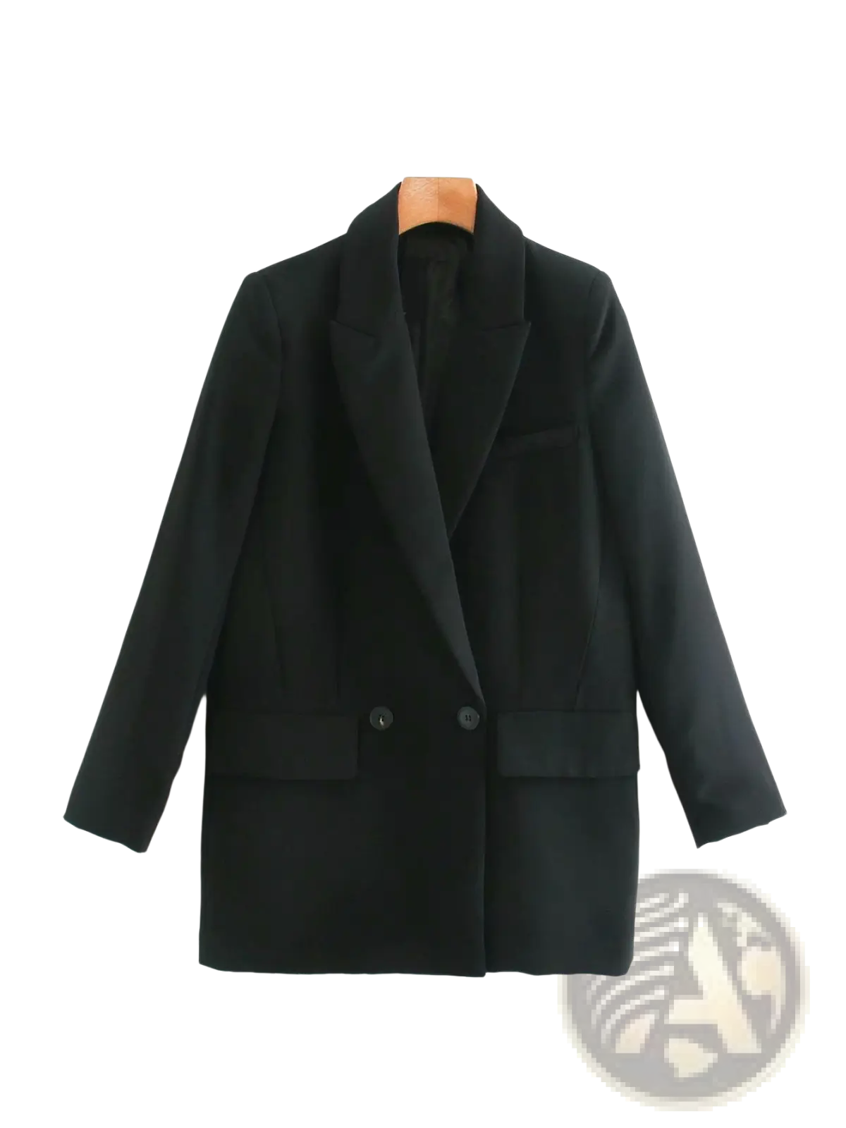 Women's Tailored Double Breasted Longline Blazer Coat