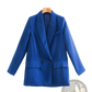 Women's Tailored Double Breasted Longline Blazer Coat