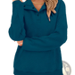Women's Textured Knit Buttoned Long Sleeve Hoodie