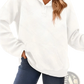 Women's Textured Knit Buttoned Long Sleeve Hoodie
