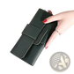 Women's Tri-fold Leather Clutch Wallet with Card Slots