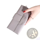 Women's Tri-fold Leather Clutch Wallet with Card Slots