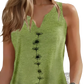 Women's V-neck Dandelion Embroidered Sleeveless Top