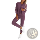 Women's Varsity Button Up Jogger Set Three Piece Suit