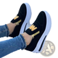 Women's Wedge Slip on Sneakers with Gold Zipper