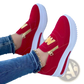 Women's Wedge Slip on Sneakers with Gold Zipper