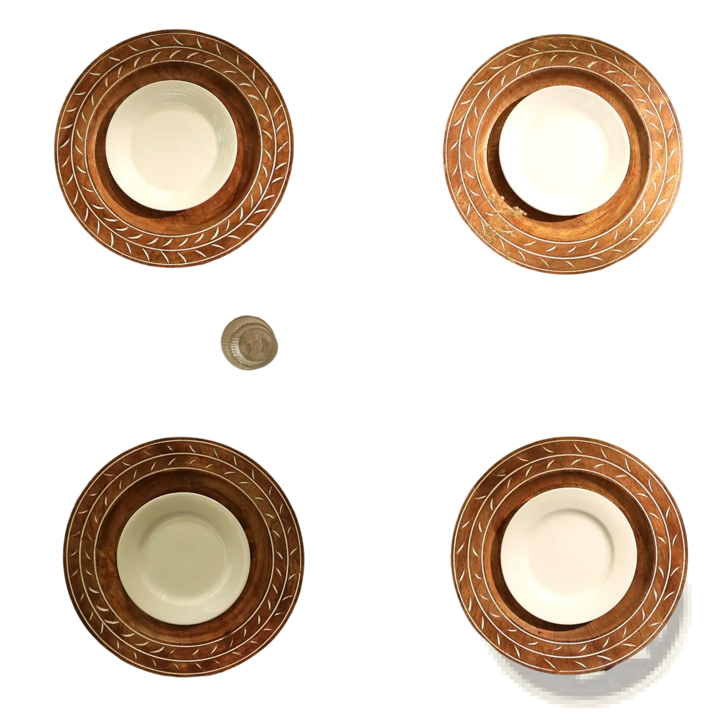 Wood Charger Plate 13 Inch Handcrafted Placemat