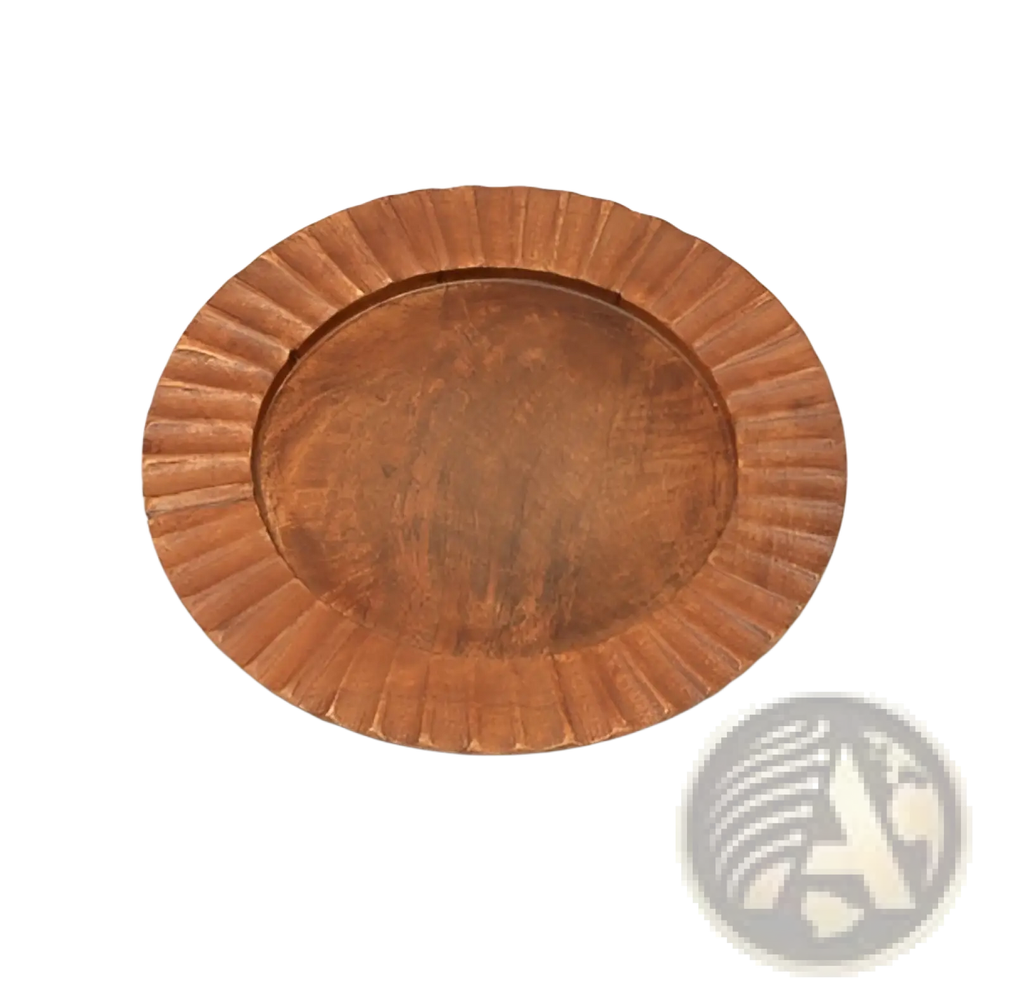 Handcrafted 13 Wood Charger Plate   Wooden Dinning Placemat Artisan Wood Tableware