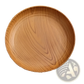 Wood Grain Plastic Plates 10pc Round Striped Design
