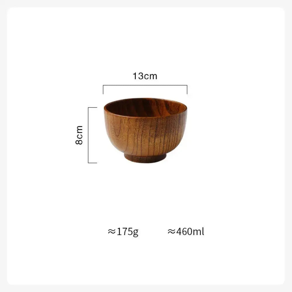 Handcrafted Japanese Style Natural Wooden Bowl