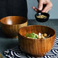 Handcrafted Japanese Style Natural Wooden Bowl