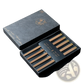 Wooden Chopsticks Set with Gold Tips 5 Pair Gift Box
