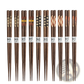 Wooden Chopsticks Set with Non Slip Tips 10 Pairs