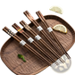 Wooden Chopsticks Set with Non Slip Tips 10 Pairs