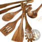 Wooden Cooking Utensils 7 Piece Non Stick Kitchen Set