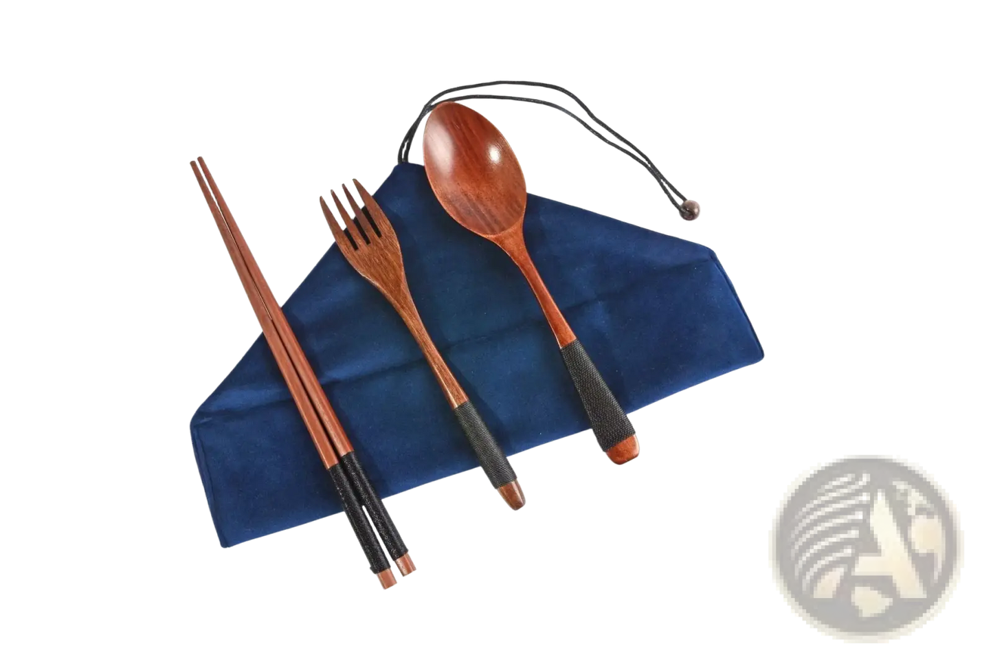 Wooden Cutlery Set 4 Piece Reusable Travel Utensils