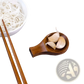 Wooden Dipping Sauce Dish with Chopstick Rest