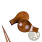 Wooden Dipping Sauce Dish with Chopstick Rest