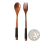 Wooden Spoon and Fork Set Kitchen Utensil Tools 9 Pack