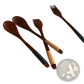 Wooden Spoon and Fork Set Kitchen Utensil Tools 9 Pack