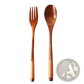 Wooden Spoon and Fork Set Kitchen Utensil Tools 9 Pack